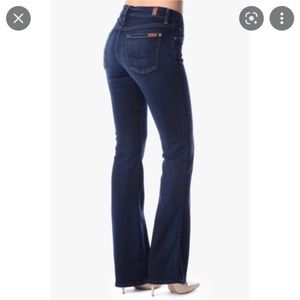 7 For All Mankind Dark Blue Flare Jeans